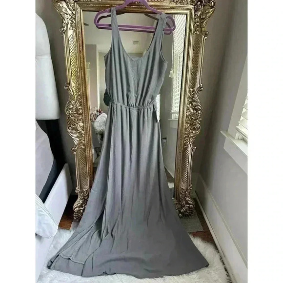 SHOW ME YOUR MUMU - Kendall Maxi Dress Soft Charcoal Crisp - Small - NWT - Picture 6 of 6
